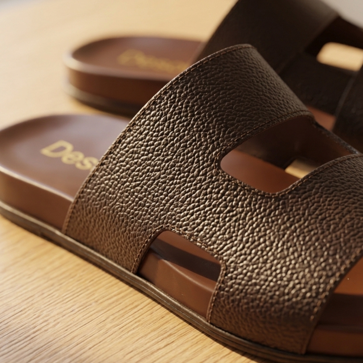 Premium Leather Slip-On Sandals